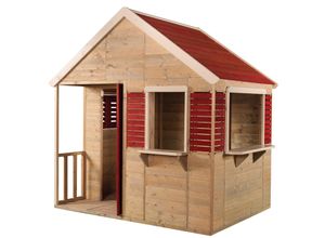4751017090794 - Holz Kinderspielhaus Krokodil Gartenhaus inkl Fenster und Veranda natur rot 120 x 155 x 168 cm (b x t x h) - Wendi Toys 4751017090794 - Holz Kinderspielhaus Krokodil Gartenhaus inkl Fenster und Veranda natur rot 120 x 155 x 168 cm (b x t x h) - Wendi Toys