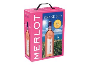 3263280105224 - Grand Sud Merlot rosé 125 % vol 3 Liter Bag in Box - Inhalt 2 Flaschen 3263280105224 - Grand Sud Merlot rosé 125 % vol 3 Liter Bag in Box - Inhalt 2 Flaschen