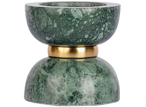 4063074547273 - Kerzenhalter KAYOOM Kerzenhalter Satori 125 grün B1275cm Marmor Metall Kerzenhalter Dekorative Kerzenhalter aus Marmor mit Metall-Ring