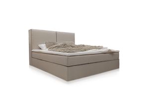 4262437185149 - Boxspringbett Detroit 180x200 cm - Chenille Stoff & inklusive Topper - Beige 4262437185149 - Boxspringbett Detroit 180x200 cm - Chenille Stoff & inklusive Topper - Beige