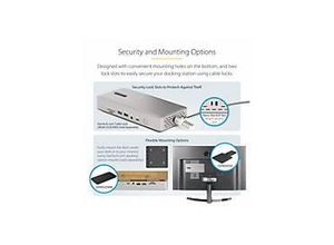0065030899680 - StarTechcom Thunderbolt 4 Multi-Display Docking Station Quad Triple Dual Monitor Dock 2x HDMI 2x DisplayPort 7x USB Hub 25 Gigabit Ethernet 98W Power Delivery for Windows MacBook - TB4 Host Cable (132UE-TB4USB4DOCK) - Dockingstation - Thun 0065030899680 - StarTechcom Thunderbolt 4 Multi-Display Docking Station Quad Triple Dual Monitor Dock 2x HDMI 2x DisplayPort 7x USB Hub 25 Gigabit Ethernet 98W Power Delivery for Windows MacBook - TB4 Host Cable (132UE-TB4USB4DOCK) - Dockingstation - Thun