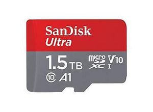 0619659203573 - SanDisk Ultra - Flash-Speicherkarte (microSDXC-an-SD-Adapter inbegriffen) - 15 TB - A1 UHS Class 1 Class10 - microSDXC UHS-I 0619659203573 - SanDisk Ultra - Flash-Speicherkarte (microSDXC-an-SD-Adapter inbegriffen) - 15 TB - A1 UHS Class 1 Class10 - microSDXC UHS-I