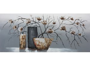 4032295089497 - Ölgemälde BÖNNINGHOFF Blumen weiß (farbe rahmen kein rahmen farbe bild(er) silber weiß grau) B140cm H60cm T21cm Canvas Bilder jedes Bild ein Unikat BxH 140x60 cm 4032295089497 - Ölgemälde BÖNNINGHOFF Blumen weiß (farbe rahmen kein rahmen farbe bild(er) silber weiß grau) B140cm H60cm T21cm Canvas Bilder jedes Bild ein Unikat BxH 140x60 cm
