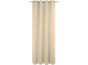 4004567374679 - Vorhang WIRTH Trondheim B beige (natur) Gardinen 195cm Ösen 132cm Polyacryl nach Maß B132cm H195cm