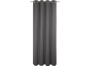 4004567509279 - Vorhang WIRTH Newbury grau Gardinen 225cm Ösen 130cm Baumwolle Polyester nach Maß B130cm H225cm 4004567509279 - Vorhang WIRTH Newbury grau Gardinen 225cm Ösen 130cm Baumwolle Polyester nach Maß B130cm H225cm