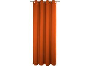 4004567499679 - Vorhang WIRTH Newbury orange (terra) Gardinen 365cm Ösen 130cm Baumwolle Polyester nach Maß B130cm H365cm