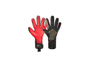 4060485567043 - Torwarthandschuhe REUSCH Fastgrip Gold X GluePrint Damen Gr 105 schwarz (schwarz rot) 58% Elastodien 34% Polyester 6% Polyurethan 2% Polyamid mehrfarbig Handschuhe mit Hybrid Negative Cut