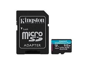 0740617301328 - KINGSTON Speicherkarte Canvas Go Plus microSD 512GB + ADP Speicherkarten Gr 512 GB schwarz 0740617301328 - KINGSTON Speicherkarte Canvas Go Plus microSD 512GB + ADP Speicherkarten Gr 512 GB schwarz