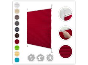 4250434122502 - Plissee Thermo-Rollo Duo-Rollo Klemmfix ohne Bohren Lichtblick B-Ware einwandfrei Plissee Brombeer 75 cm 130 cm