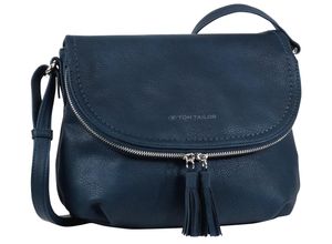 4251234406816 - Umhängetasche TOM TAILOR LARY Damen Gr B H T 29cm x 23cm x 7cm blau (navy) Lederimitat Taschen Crossbody Bag mit modischen Quasten am Zipper