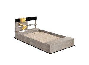 4255633559074 - Sandkasten mit Küchenelementen grau 154L x 80B x 60H cm