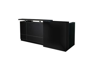 4260180276985 - Büro Empfangstheke Philadelphia schwarz 25 m Büromöbel