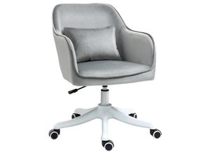 4251774984171 - Bürostuhl Höhenverstellbar mit Vibrationsfunktion grau 55B x 65T x 89H cm Bürostuhl Schreibtischstuhl Drehstuhl Höhenverstellbar Stuhl