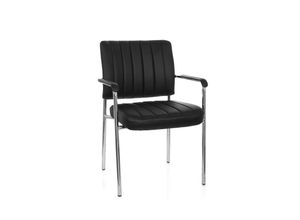 4251084659547 - Besucherstuhl SOMOS V schwarz chrom mit Armlehnen 4-Fuß-Gestell 4251084659547 HJH Office GmbH 4251084659547 - Besucherstuhl SOMOS V schwarz chrom mit Armlehnen 4-Fuß-Gestell 4251084659547 HJH Office GmbH