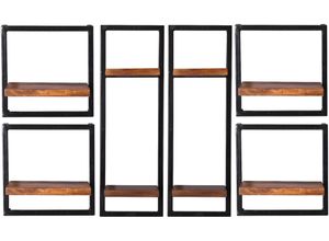 4055195092145 - Wandregal Panama Regale Gr B H T 135 cm x 75 cm x 25 cm schwarz (schwarz natur) Hängeregale 4055195092145 - Wandregal Panama Regale Gr B H T 135 cm x 75 cm x 25 cm schwarz (schwarz natur) Hängeregale