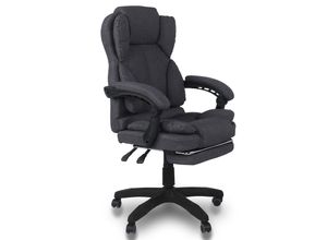 4250931566038 - Trisens - Schreibtischstuhl Bürostuhl Stoff Gamingstuhl Racing Chair Chefsessel mit Fußstütze Dunkelgrau 4250931566038 - Trisens - Schreibtischstuhl Bürostuhl Stoff Gamingstuhl Racing Chair Chefsessel mit Fußstütze Dunkelgrau
