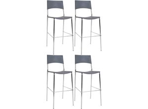 4251756466848 - 4er Set Barhocker Genua I Mit Kunststoffsitz Und Metallgestell In Chrom-Optik I Stapelbarer Bistrohocker 4251756466848 - 4er Set Barhocker Genua I Mit Kunststoffsitz Und Metallgestell In Chrom-Optik I Stapelbarer Bistrohocker