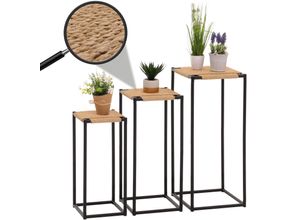 4057651687032 - 3er-Set Blumentisch MCW-N70 Beistelltisch Tisch Blumenständer Ablage stapelbar Metall Papierseil ~ naturfarben 4057651687032 - 3er-Set Blumentisch MCW-N70 Beistelltisch Tisch Blumenständer Ablage stapelbar Metall Papierseil ~ naturfarben