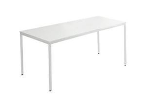 4251898823400 - Pure Stahlrohrtisch Rechteck Quadratrohrfuß B 1400 x T 800 x H 720 mm lichtgrau lichtgrau