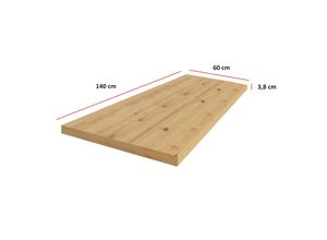 4260304596494 - Küchen Arbeitsplatte 140cm 38 mm Küchenzeile Küchenblock Eiche Artisan Eko Stilo