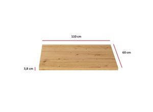 4260304596852 - Küchen Arbeitsplatte 110cm 38 mm Küchenzeile Küchenblock Eiche Artisan Eko Stilo