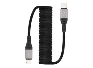 4255698201024 - Cofi 1453 - 15 m Spiral Ladekabel und Datenkabel Kompatibel mit ios Strechable geflochten