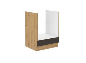 4262354970590 - Herd Unterschrank 60 cm Stilo Grau Eiche Artisan Küchenzeile Küchenblock Küche