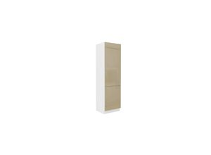 4262354975045 - Küchen Hochschrank 60 cm Lara Cappuccino Hochglanz Küchenzeile Küchenblock Küche