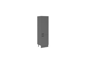 4262354977841 - Küche NESSA Hochschrank 60 cm Anthrazit Küchenzeile Küchenblock Einbauküche