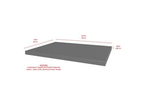 4262354977988 - Arbeitsplatte 80 cm 38mm Anthrazit matt Küche Nessa Scandi Old Style Ava-AR Luna