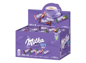 7622300681951 - Minischokolade Milka Naps Mix bestehend aus den Sorten Alpenmilch Schokolade Alpenmilch-Schokolade mit Kakaocrème Erdbeergeschmack & Haselnussstückchen 1702 kg 7622300681951 - Minischokolade Milka Naps Mix bestehend aus den Sorten Alpenmilch Schokolade Alpenmilch-Schokolade mit Kakaocrème Erdbeergeschmack & Haselnussstückchen 1702 kg
