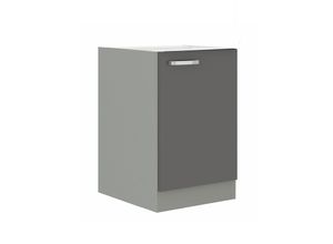 4260304595411 - Küchen Unterschrank 40 Hochglanz Grau Küchenzeile Küchenblock Küche Grey Bianca