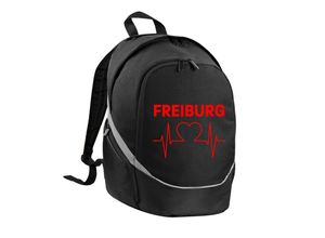 4068859108113 - multifanshop Rucksack - Freiburg - Herzschlag - Druck rot - Tasche 4068859108113 - multifanshop Rucksack - Freiburg - Herzschlag - Druck rot - Tasche