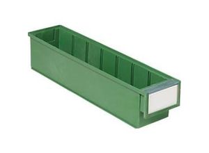 6416763094110 - Schubladenbox TRESTON BiOX 4010 19 l temperatur- & chemiebeständig Etikett & Schutzschild B 92 x T 400 x H 82 mm klimaneutraler Biokunststoff grün