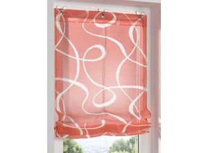 6943755984871 - Raffrollo HEINE HOME Raffrollos Gr 140 cm Hakenaufhängung 80 cm rot (rot weiß) Raffrollos halbtransparent 6943755984871 - Raffrollo HEINE HOME Raffrollos Gr 140 cm Hakenaufhängung 80 cm rot (rot weiß) Raffrollos halbtransparent