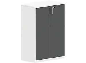 4250510804421 - Schrank NEVADA B 800 x T 445 x H 1155 mm weiß dunkelgrau 4250510804421 - Schrank NEVADA B 800 x T 445 x H 1155 mm weiß dunkelgrau