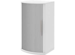 4004479481618 - Rollladen-Schiebetürenschrank BARI 3 OH 2 Böden Griff rechts B 600 x T 530 430 x H 1117 mm weiß