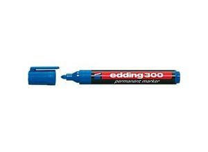 4004764390588 - edding 300 Permanentmarker Mittel Rundspitze 15 - 3 mm Blau Nachfüllbar Wasserbeständig