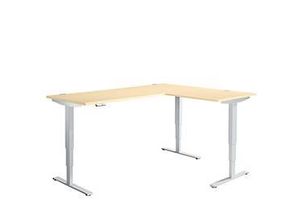 4251898809299 - Genius Winkelschreibtisch AERO FLEX elektr höhenverstellbar 90° Winkel wechselseitig B 2000 mm Ahorn weißalu + Memorypanel 4251898809299 - Genius Winkelschreibtisch AERO FLEX elektr höhenverstellbar 90° Winkel wechselseitig B 2000 mm Ahorn weißalu + Memorypanel
