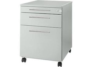 4251898811117 - Select Rollcontainer Start Off 126 Utensilien- Hängeregisterauszug Schublade abschließbar B 432 x T 580 x H 595 mm lichtgrau