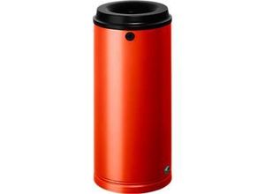 4030695031955 - VAR Papierkorb mit Wandhalterung Schloss 24 Liter aus verzinktem Stahlblech Farbe rot