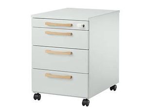 4251898812640 - Select Rollcontainer Start Off Wood 3 Schübe Utensilienauszug B 432 x T 580 x H 595 mm Holz lichtgrau 4251898812640 - Select Rollcontainer Start Off Wood 3 Schübe Utensilienauszug B 432 x T 580 x H 595 mm Holz lichtgrau