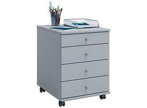 4051814376498 - Lona Büro Kommode Schubladenabschnitt Kassette auf Rädern mit 4 Schubladen Grau - Grau 4051814376498 - Lona Büro Kommode Schubladenabschnitt Kassette auf Rädern mit 4 Schubladen Grau - Grau