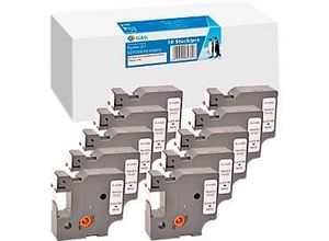 6941580857896 - Schriftband G&G kompatibel zu Dymo D1 45803 S0720830 2093098 10 Stück ablösbar B 19 x L 7000 mm weiß