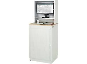 4040376855268 - Computer-Arbeitsplatz HxBxT 1810 x 720 x 660 mm mit Monitorgehäuse lichtgrau enzianblau 4040376855268 - Computer-Arbeitsplatz HxBxT 1810 x 720 x 660 mm mit Monitorgehäuse lichtgrau enzianblau