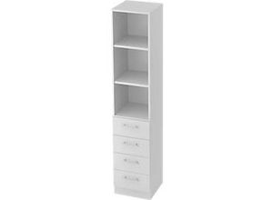 4032062002070 - Matrix Melaminharzbeschichtete Spanplatte Aktenschrank 2 Fachböden 406 x 420 x 2004 mm Grau