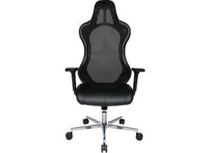 4014296775265 - Chefsessel Open Chief Premium mit Armlehnen Synchronmechanik Muldensitz Kopfstütze schwarz alusilber