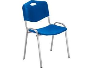 5901747582352 - NowyStyl Besucherstuhl H 470 mm x B 460 mm x T 410 mm Kunststoff mit Stahlgestell Antikratzfüße stapelbar aluminium-blau 5901747582352 - NowyStyl Besucherstuhl H 470 mm x B 460 mm x T 410 mm Kunststoff mit Stahlgestell Antikratzfüße stapelbar aluminium-blau