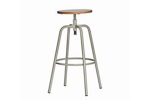4021224998917 - Barhocker PARIS höhenverstellbar Rundrohrfuß-Gestell Ø 390 x T 390 x H 700-800 mm taupe taupe 4021224998917 - Barhocker PARIS höhenverstellbar Rundrohrfuß-Gestell Ø 390 x T 390 x H 700-800 mm taupe taupe