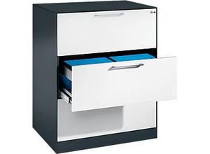 4065714461956 - Hängeregistraturschrank ASISTO C 3000 3 Schubladen 2-bahnig B 800 mm anthrazit weiß 4065714461956 - Hängeregistraturschrank ASISTO C 3000 3 Schubladen 2-bahnig B 800 mm anthrazit weiß
